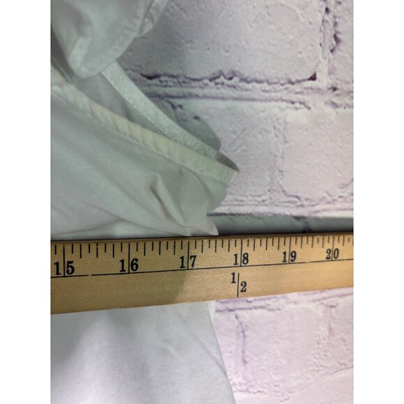 Madewell Ruffle Sleeve Bib Top White Solid Women’s Cotton Flutter - Picture 10 of 12